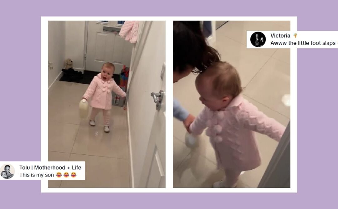 ‘She carried what?!’ 16-month-old toddler surprises parents with adorable strength