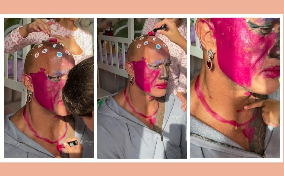The Rock’s daughters gave him a hilarious makeover—and his reaction is priceless