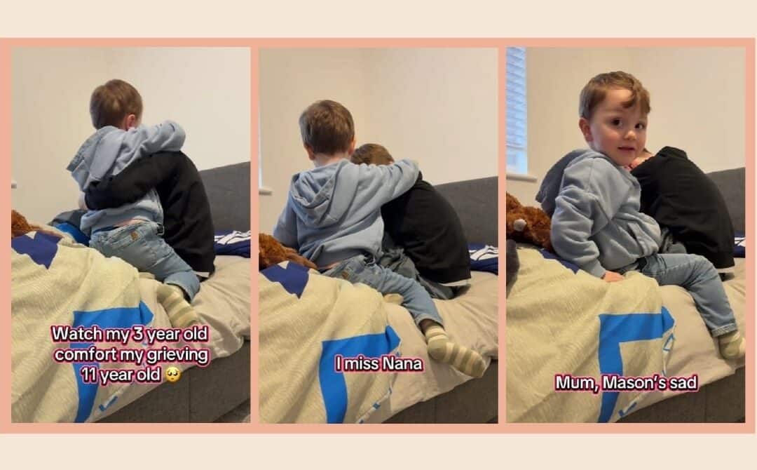 Toddler’s simple act of kindness for his grieving brother will melt your heart