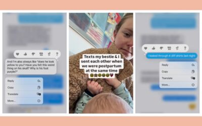 Texts between postpartum moms go viral—because no one talks about this enough