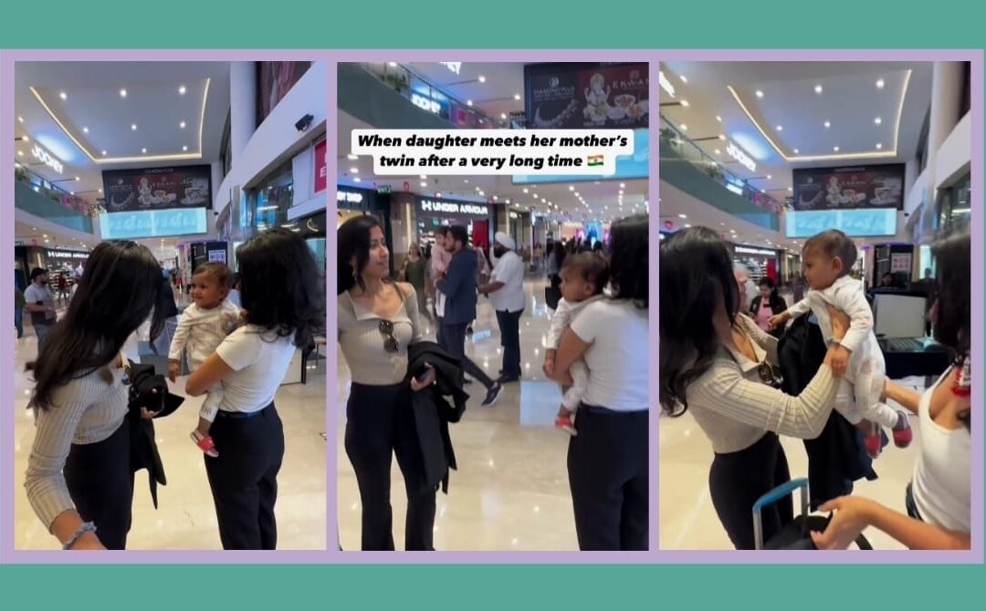 “Why are there two of you?!” Baby’s hilarious reaction to mom’s identical twin