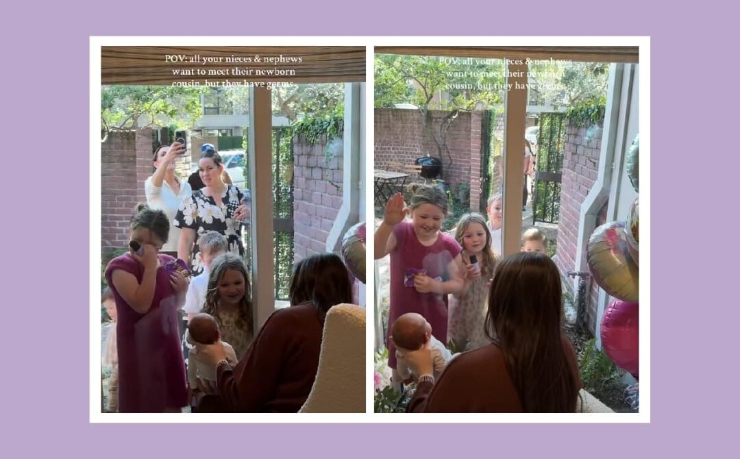 Mom blocks visitors from meeting her baby—and accidentally creates a moment no one will forget