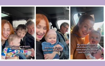 Mom dreads leaving her baby for work each morning—what Grandpa does next is melting hearts
