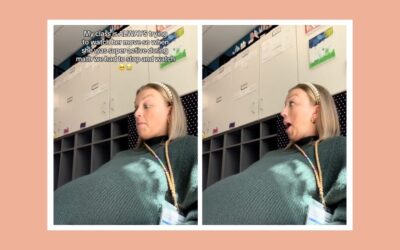 Pregnant teacher pauses math lesson to share a moment with her baby—her students’ reaction says it all