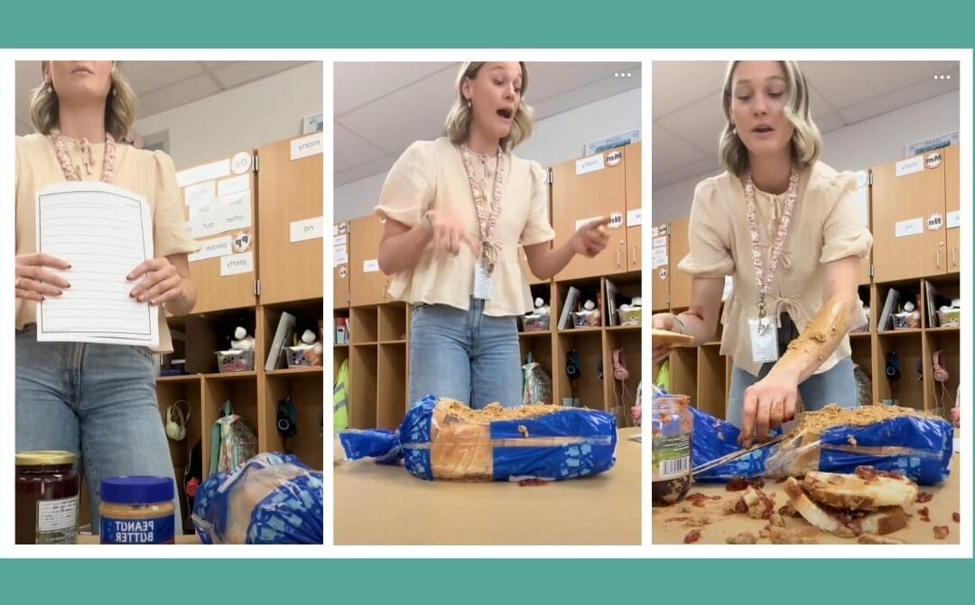 This teacher’s PB&J lesson started with jelly on her arm—what came next was unforgettable