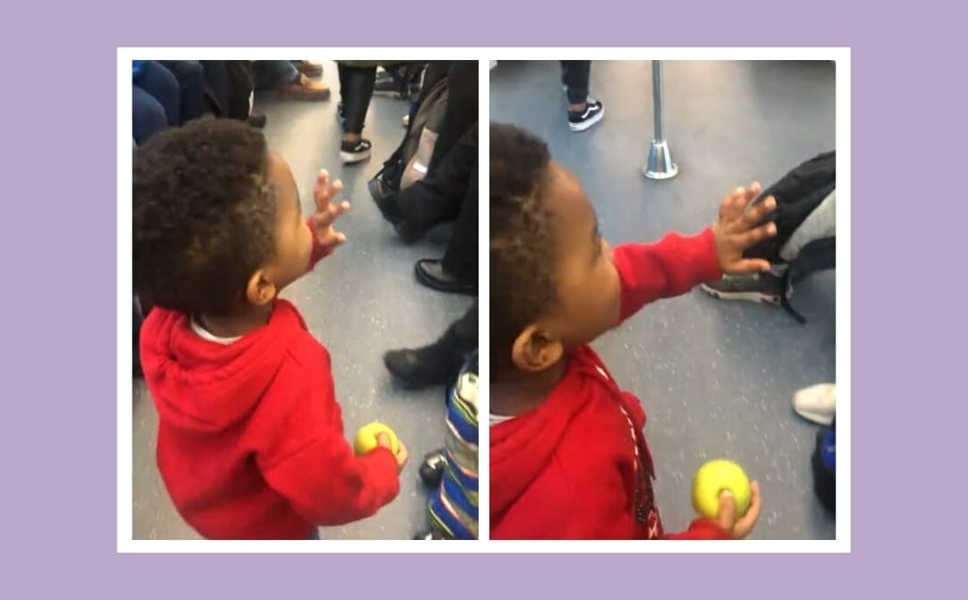Viral TikTok shows toddler melting hearts with train greetings