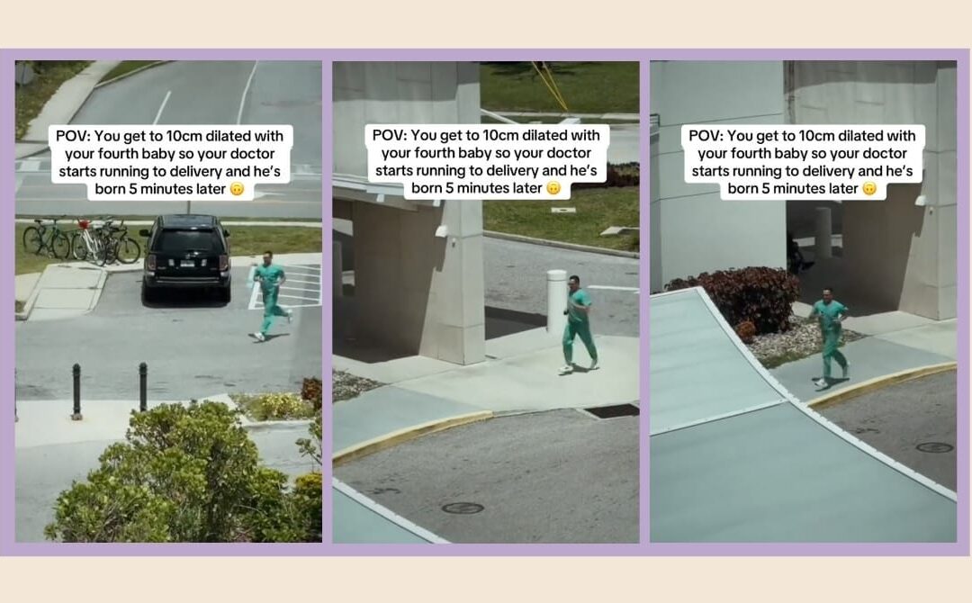 Doctor races through hospital lot to deliver mom’s fourth baby