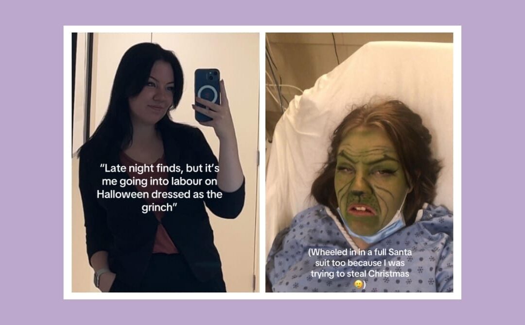 Mom goes into labor dressed as the Grinch—and finds joy in the chaos