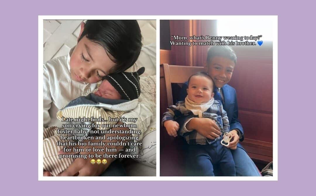 This 9-year-old’s first words to his foster baby brother will stay with you