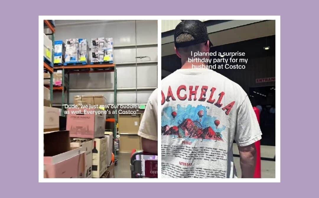 Friends throw a surprise birthday at Costco—complete with hugs, pizza, and plenty of shopping carts