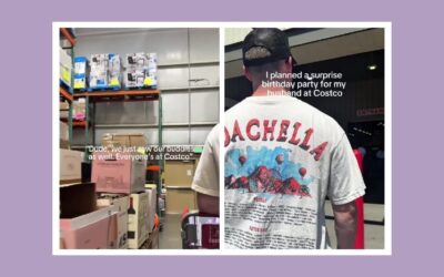 Friends throw a surprise birthday at Costco—complete with hugs, pizza, and plenty of shopping carts