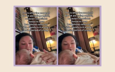 Baby wouldn’t stop crying—and this mom found a way to stay present through the noise