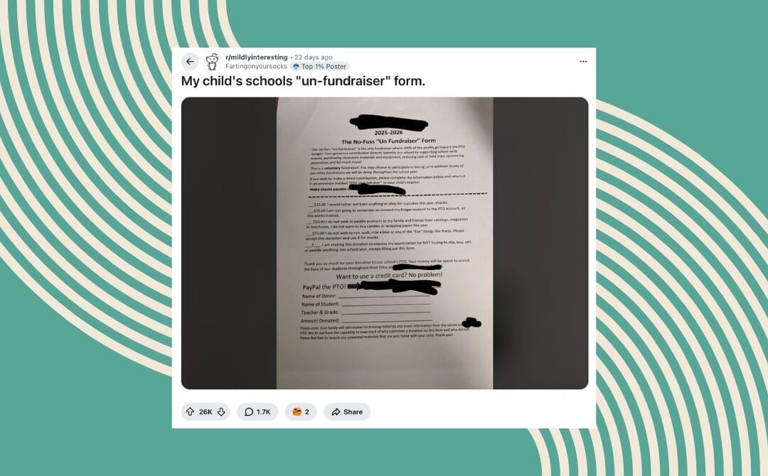 This school’s “un-fundraiser” is giving parents a reason to breathe easier