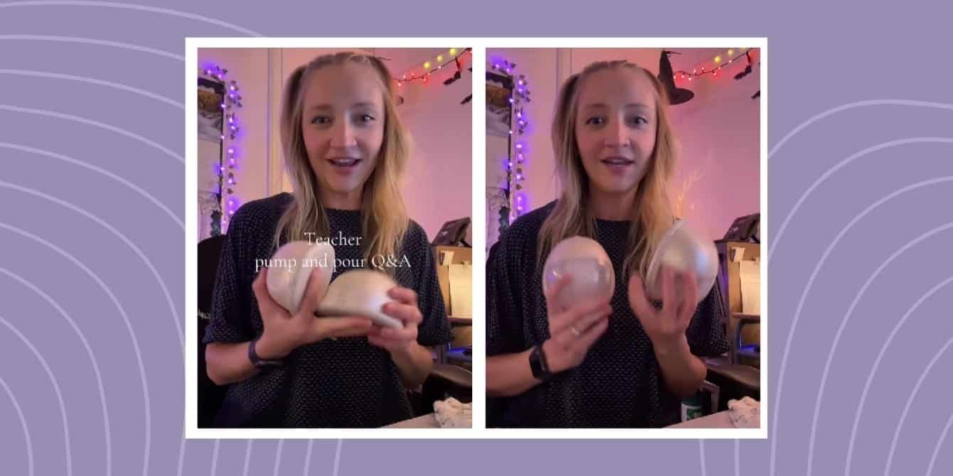 Teacher kept teaching while pumping