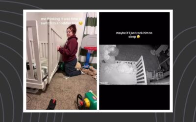 Mom finally tries the toddler bed and baby monitor footage has parents rethinking the timing