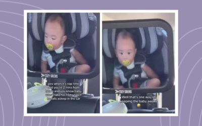 Two minutes from home, a mom pulls off the ultimate nap-time save