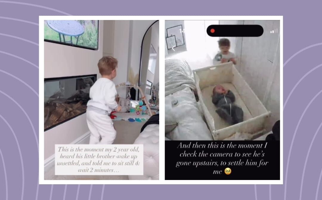 When a toddler steps in to soothe the baby, Mom’s camera catches a moment no one expected